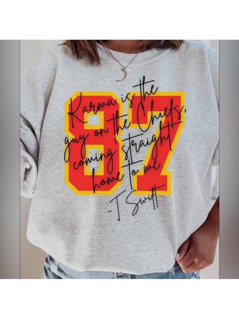 Taylor Swift 87 Official Kharma Graphic Sweatshirt Crewneck Swifties Small